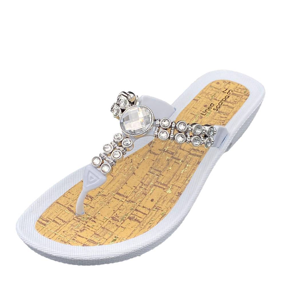 Beachandstreet Badeschuhe Damen • Soria • Zehentrenner mit kleinem Keilabsatz Speichern exportieren