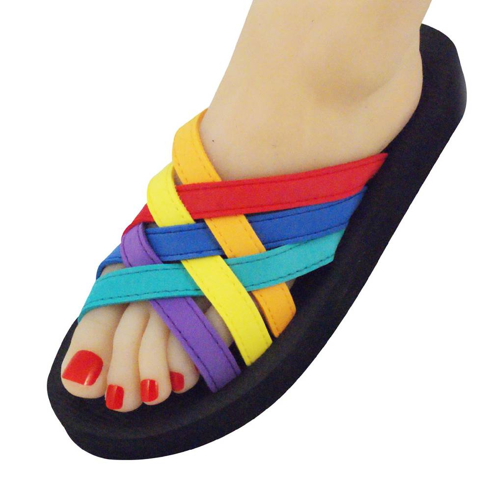 Beachandstreet Badeschuhe Damen • Beach multi • leichte Badepantolette • fällt klein aus • Größe 37 Günstiger Verkauf
