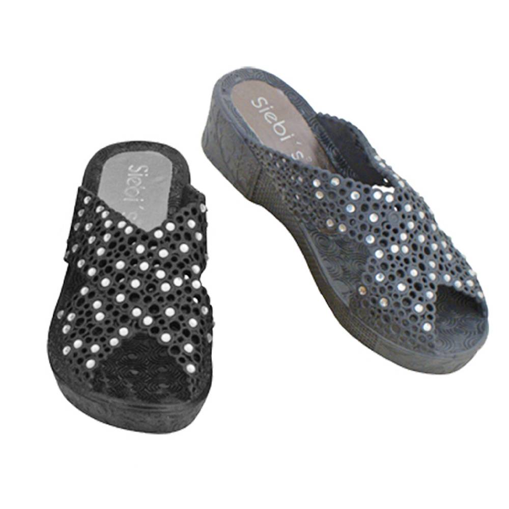 Beachandstreet Badeschuhe Damen Thira mit Strass und Keilabsatz Fabrik Onlineshop