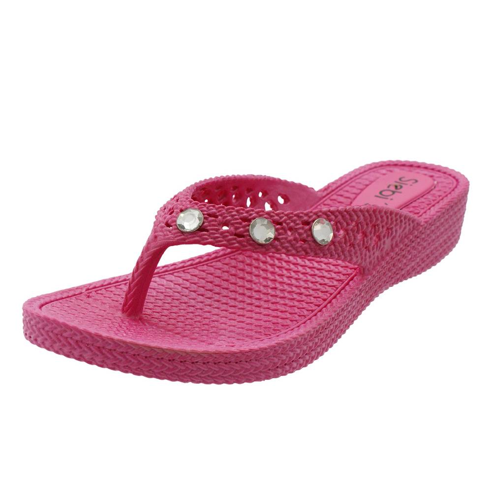 Beachandstreet Siebi's Poolschuhe Frauen - Rab - in Flechtoptik und knalligem Pink - fällt klein aus Online Shopping