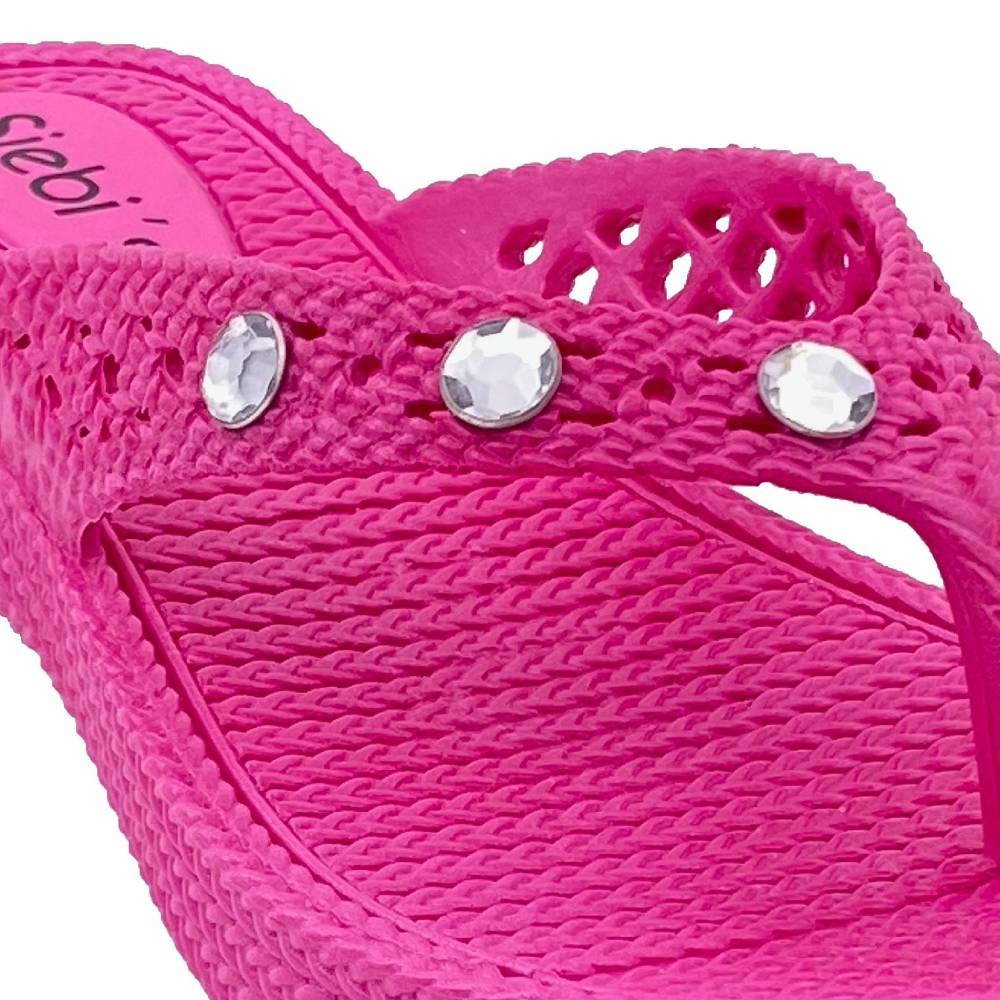 Beachandstreet Siebi's Poolschuhe Frauen - Rab - in Flechtoptik und knalligem Pink - fällt klein aus Online Shopping