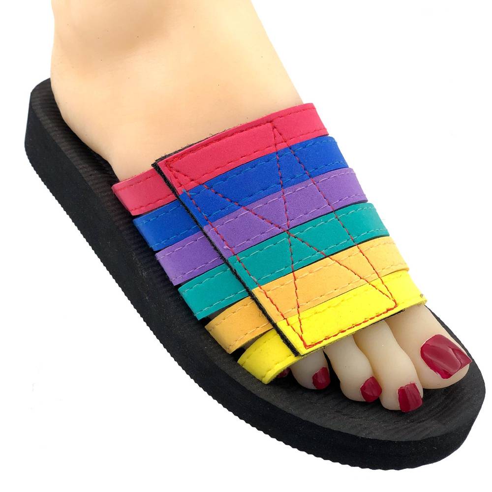 Beachandstreet Badeschuhe Damen • Beach Klett • Badepantolette für Frauen mit Klettverschluss • fällt klein aus Große Rabatte