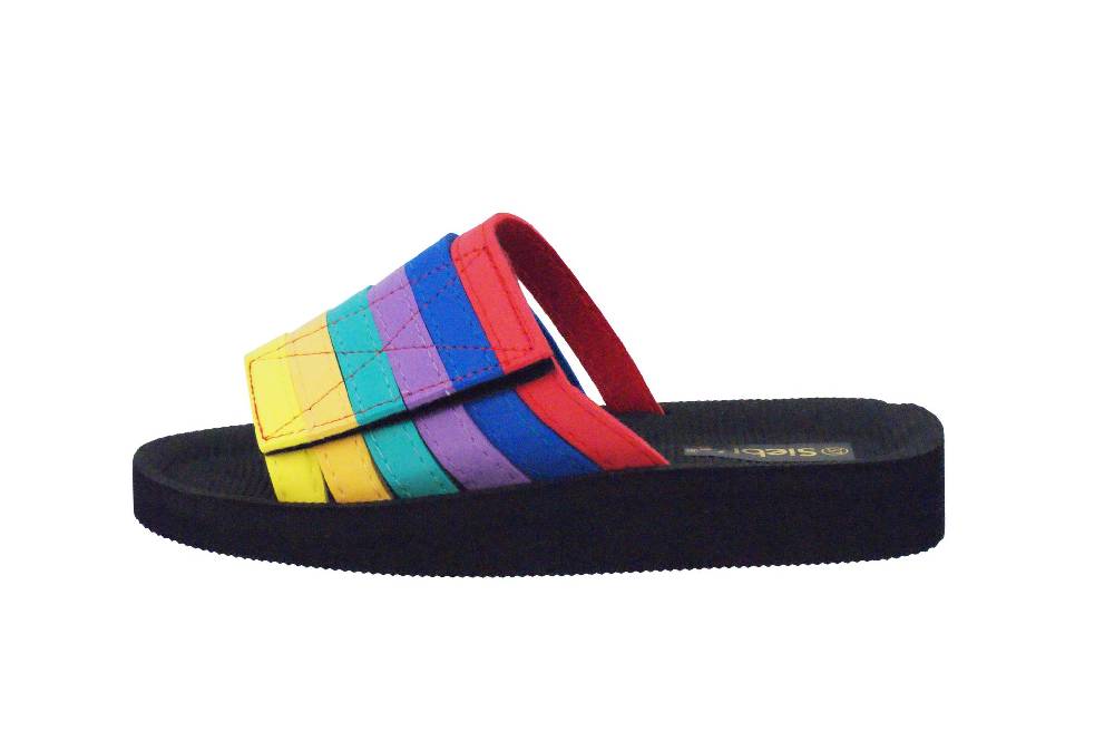Beachandstreet Badeschuhe Damen • Beach Klett • Badepantolette für Frauen mit Klettverschluss • fällt klein aus Große Rabatte