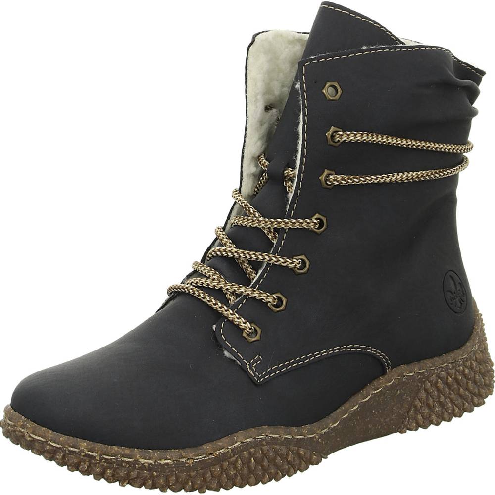 Rieker Schnürstiefelette Warmfutter bis 35mm Absatz (casual) Kostenloser Versand international