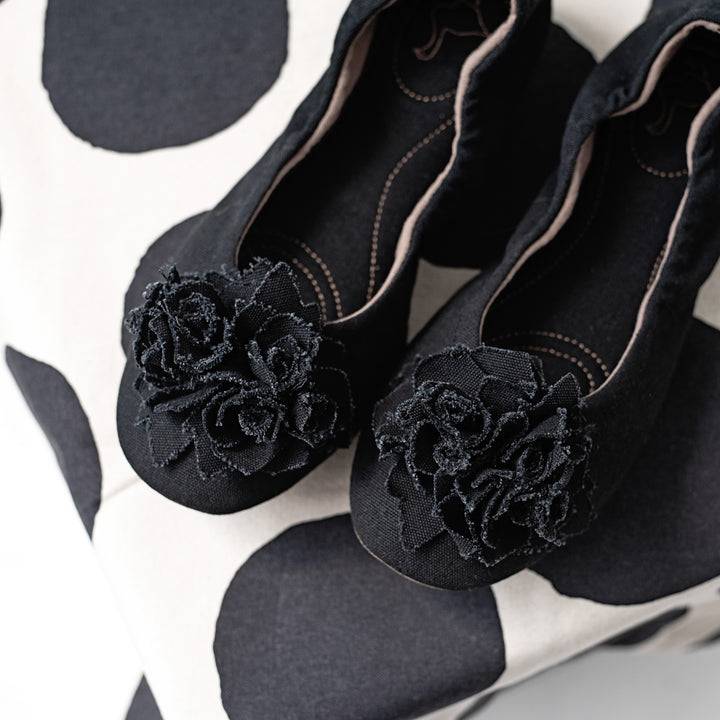 Pampuschen Grace cotton canvas schwarz Letzter Tag