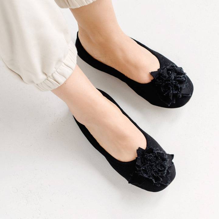 Pampuschen Grace cotton canvas schwarz Letzter Tag