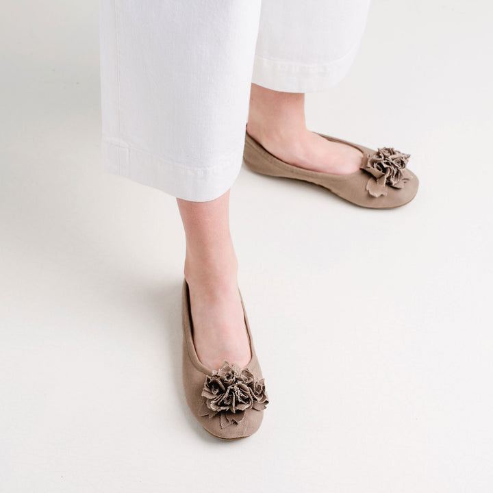 Pampuschen Grace cotton canvas lehm Bis zu 60% Rabatt