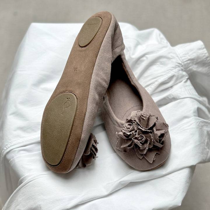 Pampuschen Grace cotton canvas lehm Bis zu 60% Rabatt