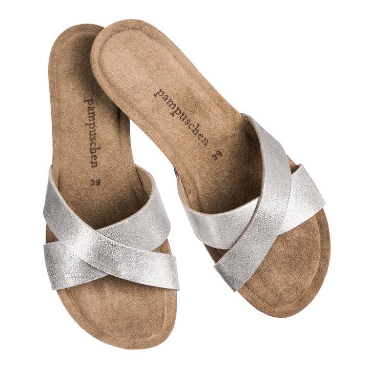 Pampuschen Lyda B metallic platin Bis zu 65% Rabatt