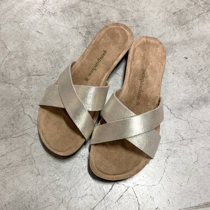 Pampuschen Lyda B metallic platin Bis zu 65% Rabatt