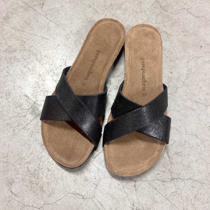 Pampuschen Lyda B metallic schwarz Nur für heute