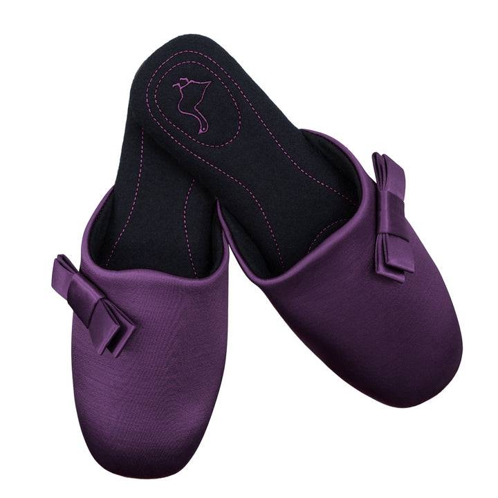 Pampuschen Jane satin aubergine Kostenloser Versand international