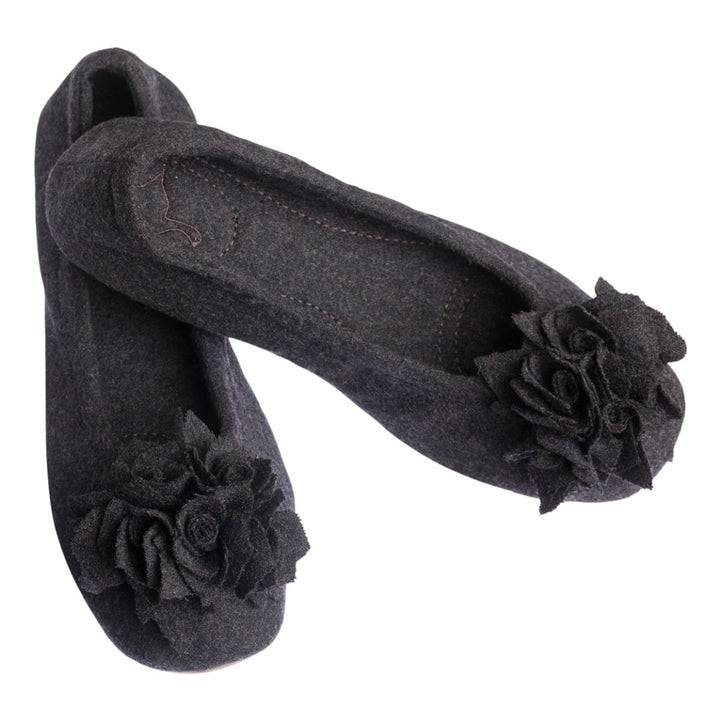Pampuschen Grace wool anthrazit Schlussverkauf