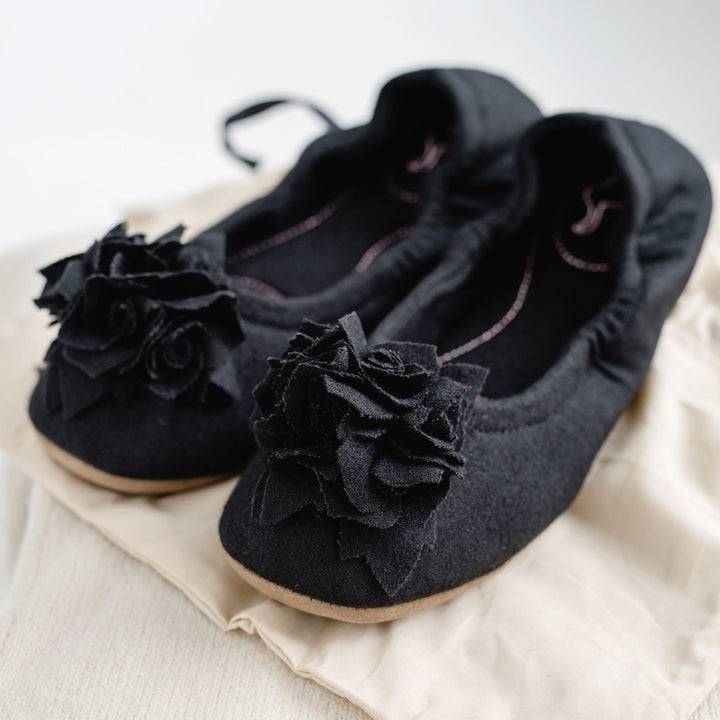 Pampuschen Grace wool schwarz Günstiger Verkauf