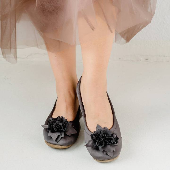 Pampuschen Grace satin taupe Flash Sale