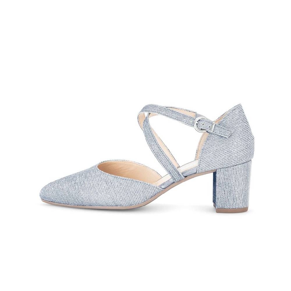 Pius Gabor Spangenpumps blau Fabrikverkauf