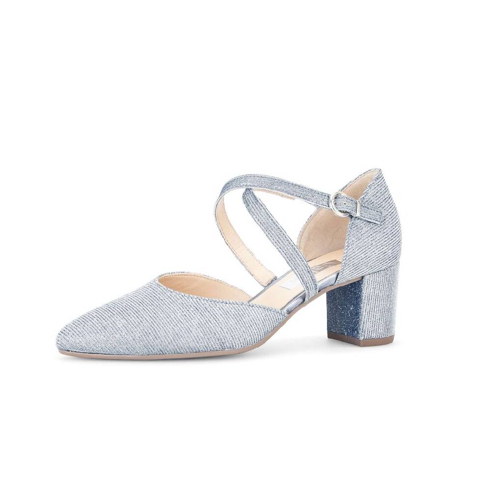 Pius Gabor Spangenpumps blau Fabrikverkauf
