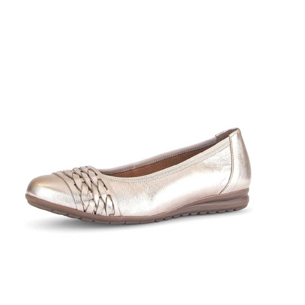Pius Gabor Sportliche Ballerina gold Kostenloser Versand