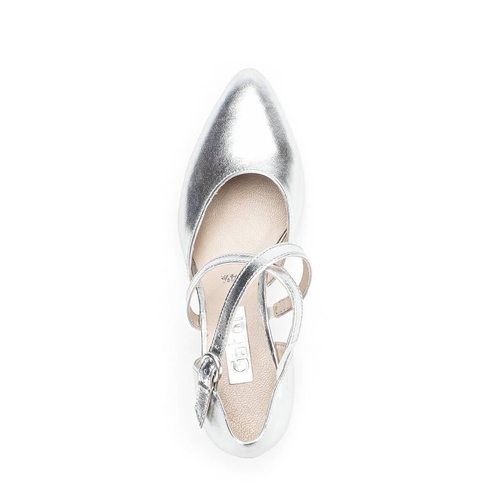 Pius Gabor Spangenpumps silber Tiefpreis