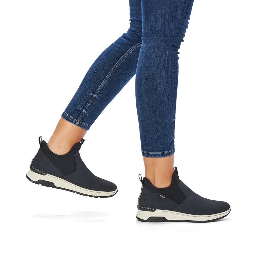 Rieker Artikelnummer M0053-14 Rieker Damen Slipper marineblau Letzter Tag