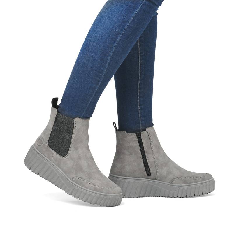Rieker Artikelnummer N2553-40 Rieker Damen Chelsea Boots mondgrau Zeitbegrenzte Promotion