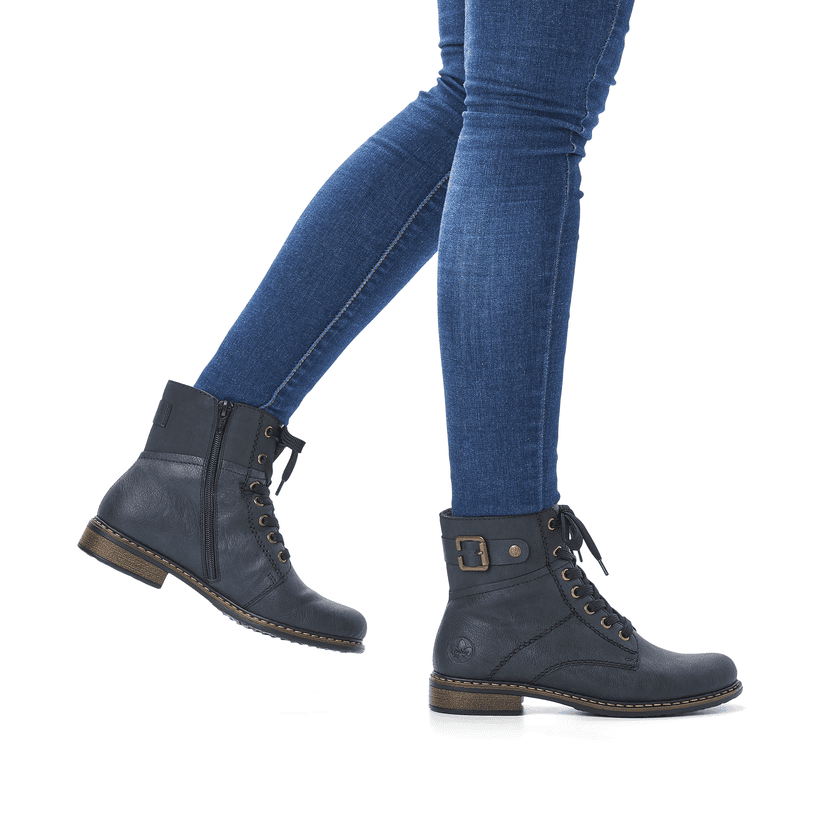 Rieker Artikelnummer 71242-15 Rieker Damen Schnürstiefel ozeanblau Super Rabatt