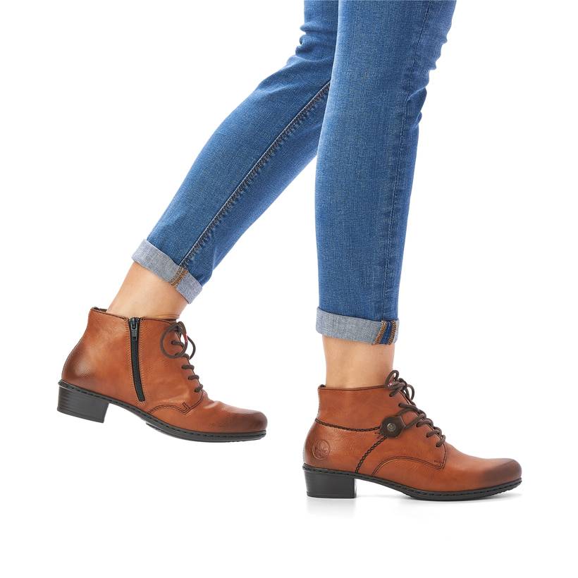 Rieker Artikelnummer Y0742-24 Rieker Damen Stiefeletten karamellbraun Kostenloser Versand international