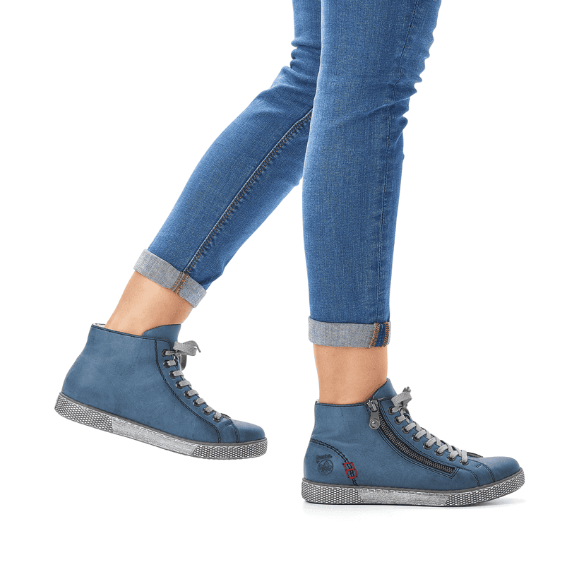 Rieker Artikelnummer Z1221-14 Rieker Damen Schnürschuhe azurblau Online