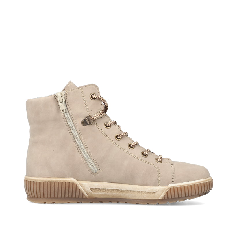 Rieker Artikelnummer N0730-64 Rieker Damen Schnürstiefel cremebeige Outlet