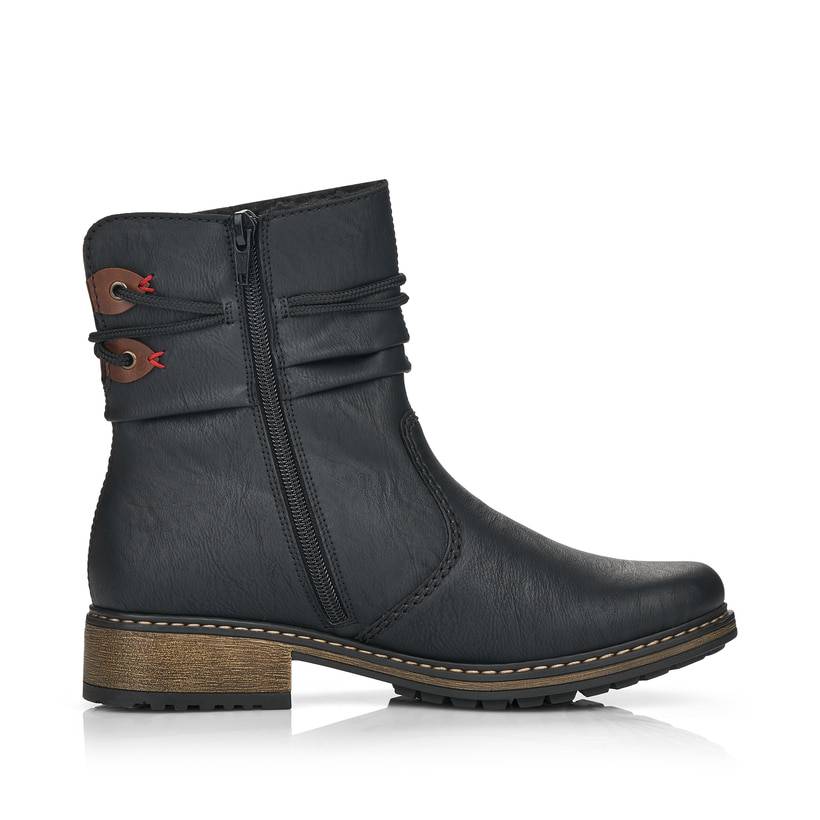 Rieker Artikelnummer Z68M1-01 Rieker Damen Kurzstiefel mattschwarz Kostenloser Versand