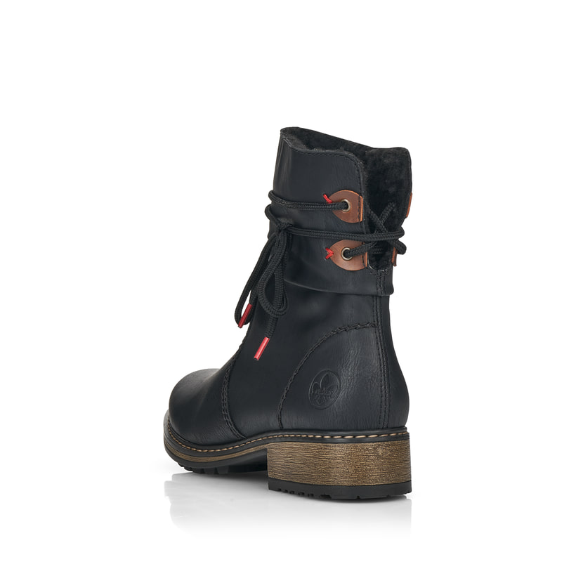 Rieker Artikelnummer Z68M1-01 Rieker Damen Kurzstiefel mattschwarz Kostenloser Versand