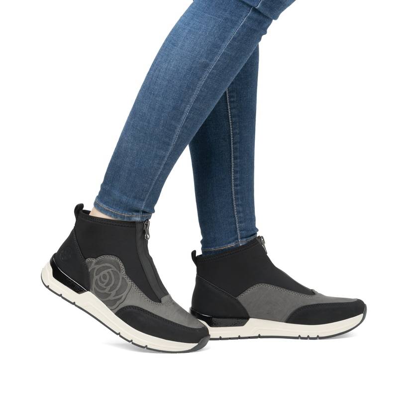 Rieker Artikelnummer 58956-00 Rieker Damen Slipper carbonschwarz Fabrikpreis