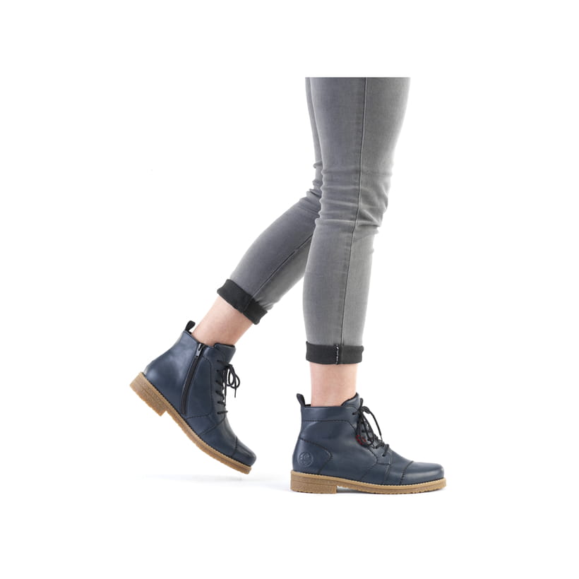 Rieker Artikelnummer 73500-14 Rieker Damen Schnürstiefel marineblau Sonderangebot