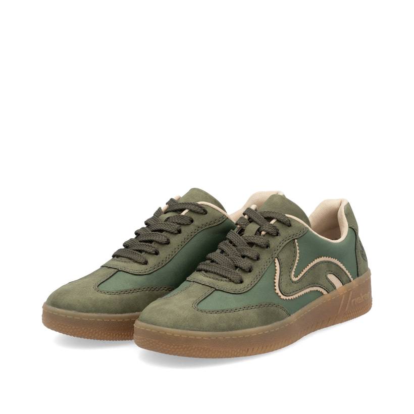 Rieker Artikelnummer M5512-54 Rieker Damen Sneaker Low kaktusgrün Flash Sale