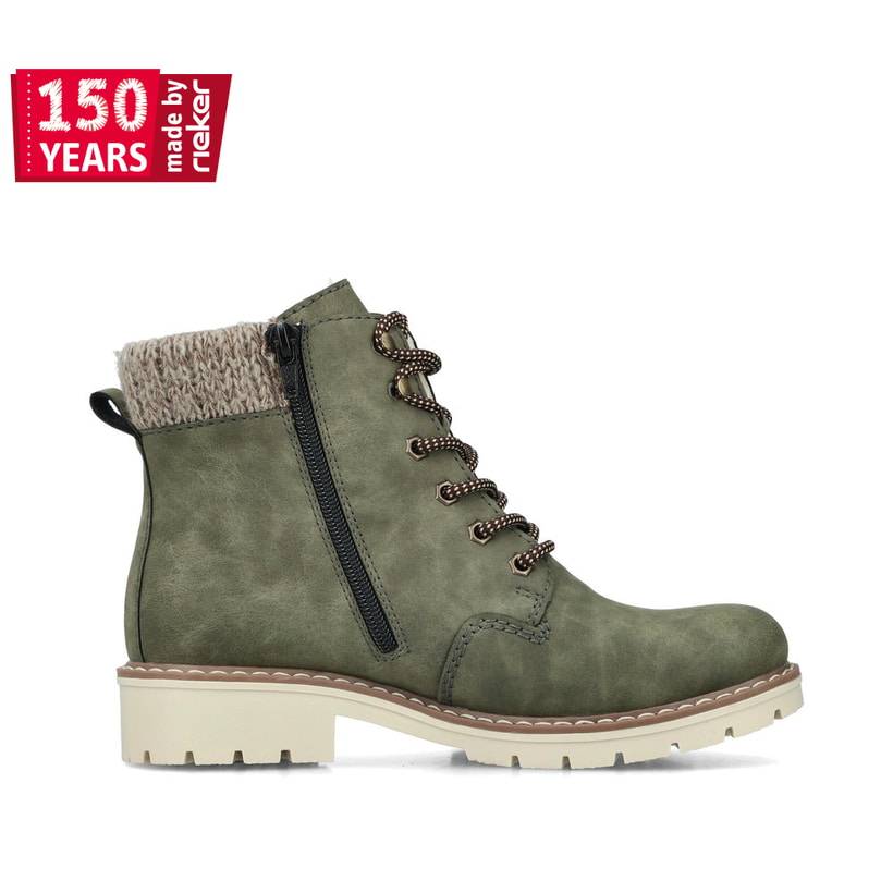 Rieker Artikelnummer Y9118-54 Rieker Damen Schnürstiefel kaktusgrün Online Shopping