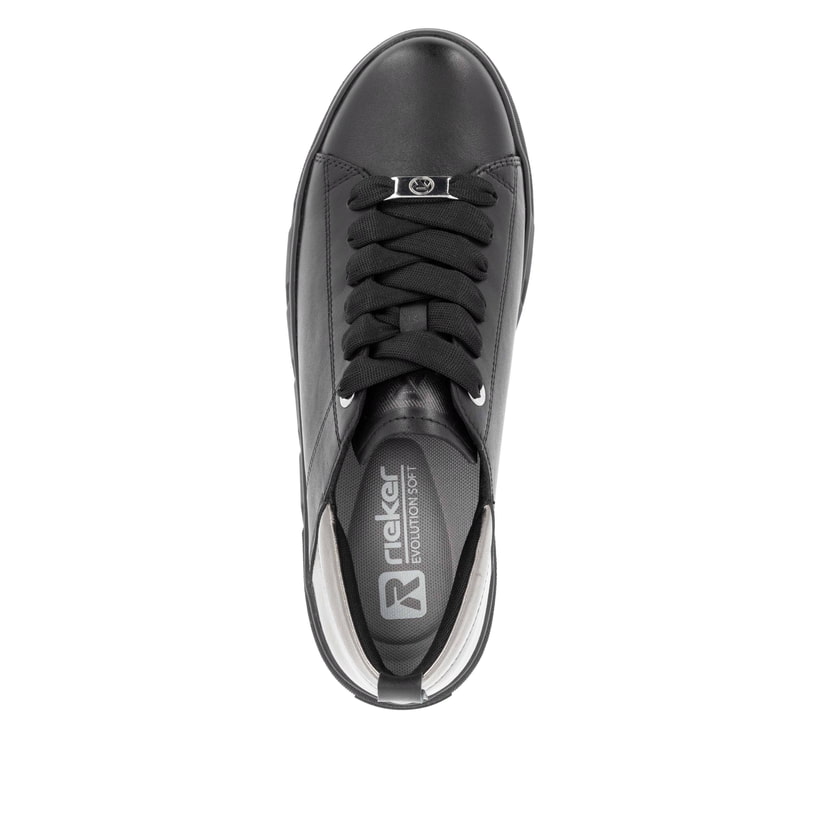 Rieker Artikelnummer W0502-03 Rieker Damen Sneaker Low mattschwarz-silber Exklusivangebot