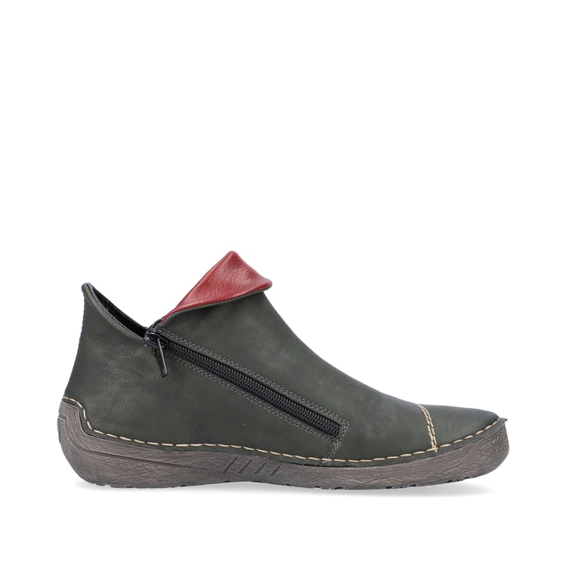Rieker Artikelnummer 72581-54 Rieker Damen Slipper olivgrün Preisnachlass
