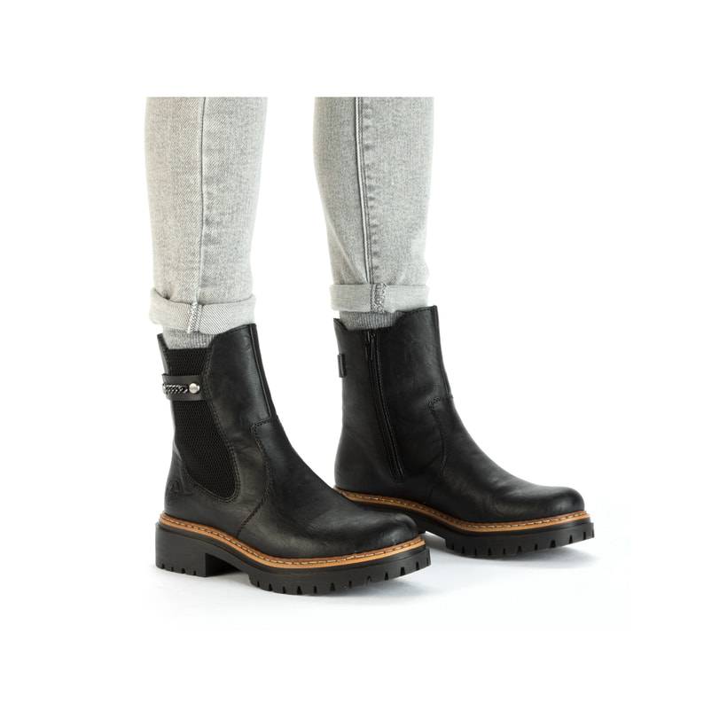Rieker Artikelnummer 72690-00 Rieker Damen Chelsea Boots asphaltschwarz Saisonschlussverkauf