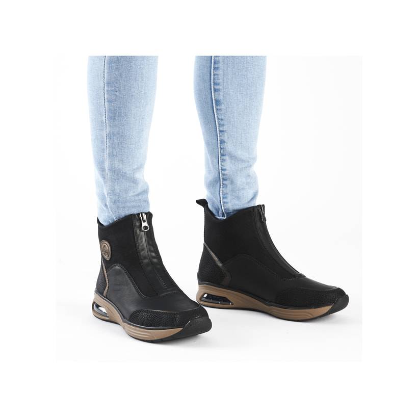 Rieker Artikelnummer M5656-00 Rieker Damen Stiefeletten stahlschwarz Neueste Mode