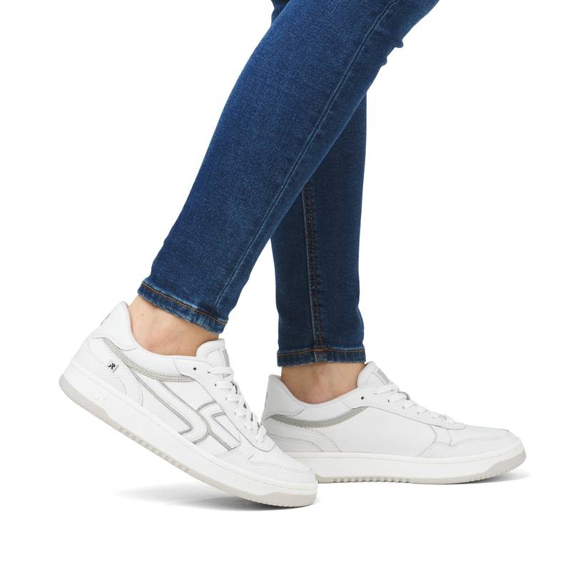 Rieker Artikelnummer W1900-80 Rieker Damen Sneaker Low frostweiß-grau Bestseller