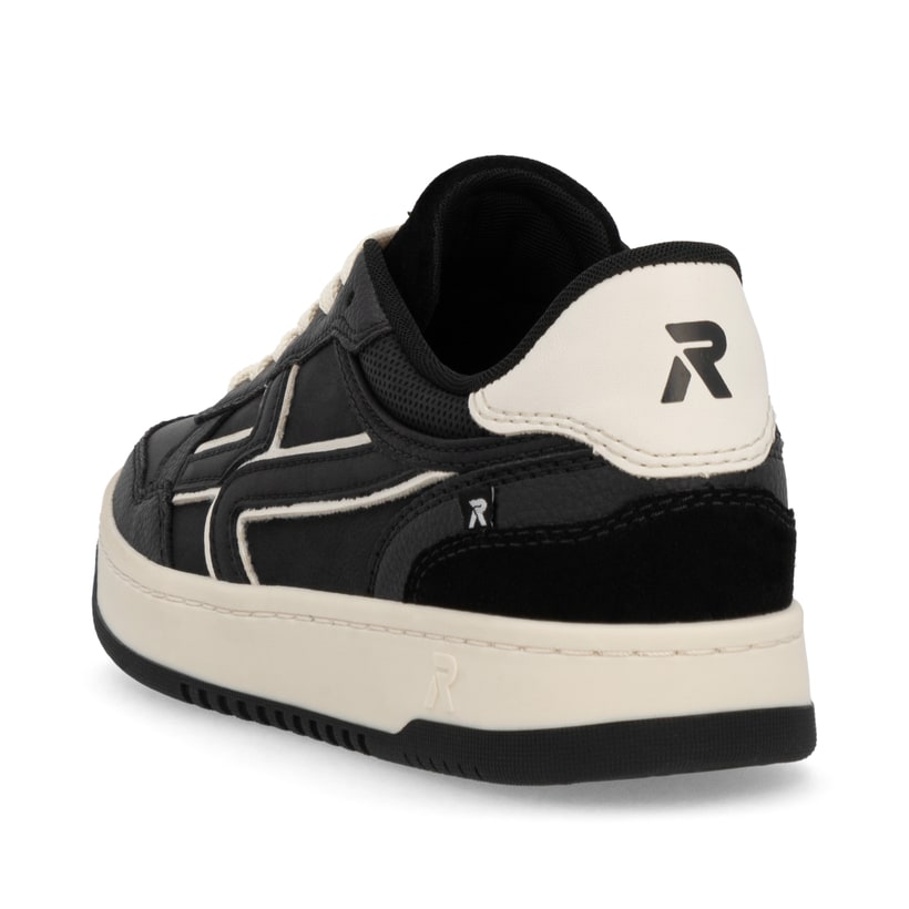 Rieker Artikelnummer W1900-00 Rieker Damen Sneaker Low urbanschwarz-weiß Kauf eins, bekomm eins gratis