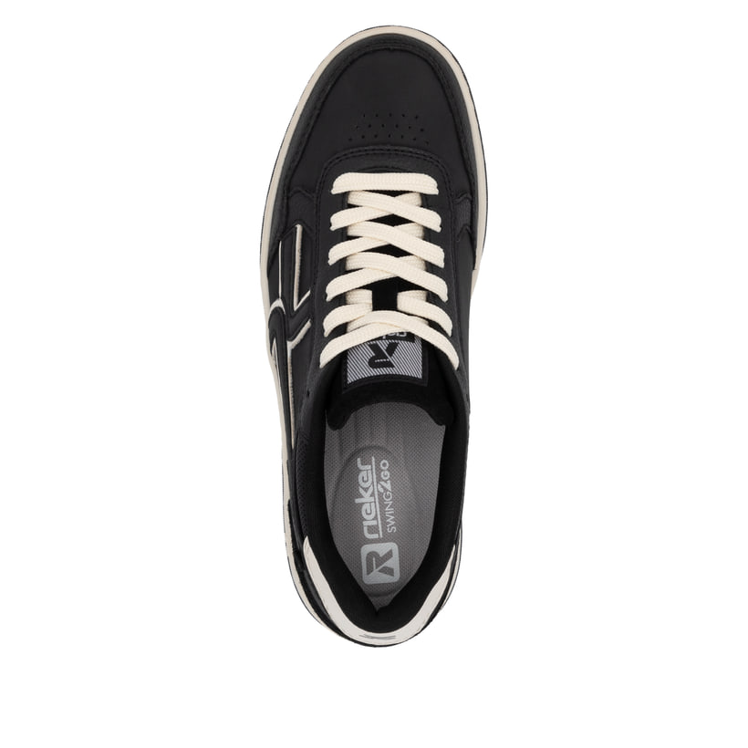 Rieker Artikelnummer W1900-00 Rieker Damen Sneaker Low urbanschwarz-weiß Kauf eins, bekomm eins gratis