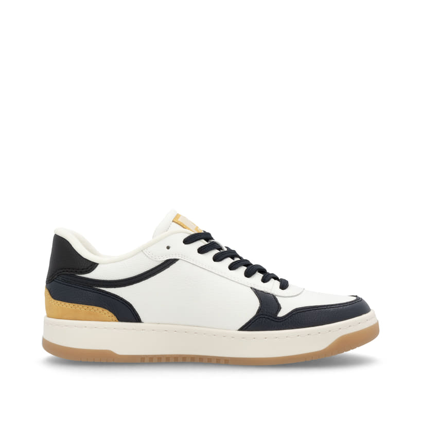 Rieker Artikelnummer U1900-81 Rieker Herren Sneaker Low cremeweiß-schwarz Tiefpreis