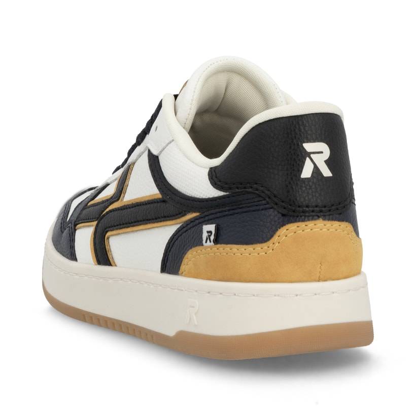 Rieker Artikelnummer U1900-81 Rieker Herren Sneaker Low cremeweiß-schwarz Tiefpreis