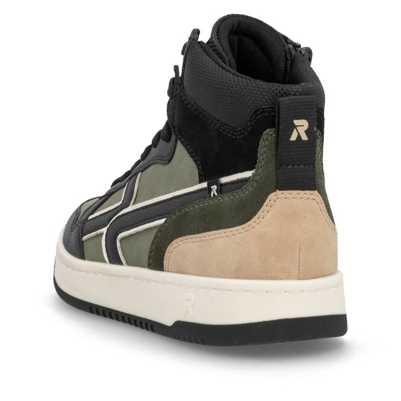 Rieker Artikelnummer U1970-01 Rieker Herren Sneaker High khaki-schwarz Super Sparpreis