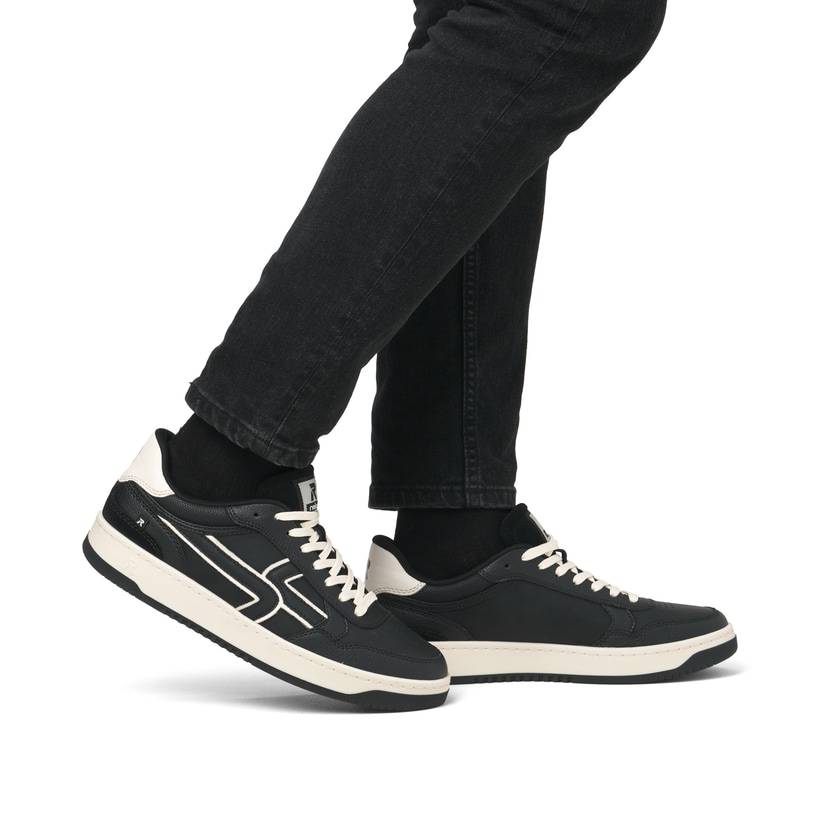 Rieker Artikelnummer U1900-00 Rieker Herren Sneaker Low urbanschwarz-weiß Letzte 3 Tage
