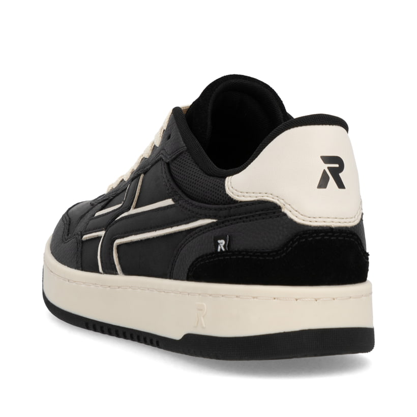 Rieker Artikelnummer U1900-00 Rieker Herren Sneaker Low urbanschwarz-weiß Letzte 3 Tage