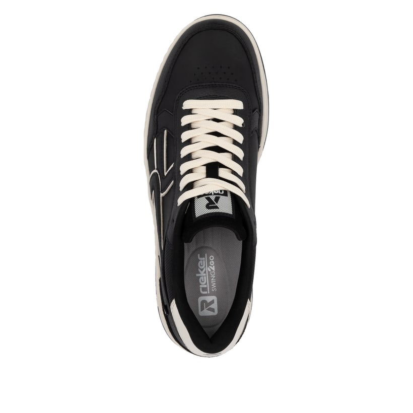 Rieker Artikelnummer U1900-00 Rieker Herren Sneaker Low urbanschwarz-weiß Letzte 3 Tage