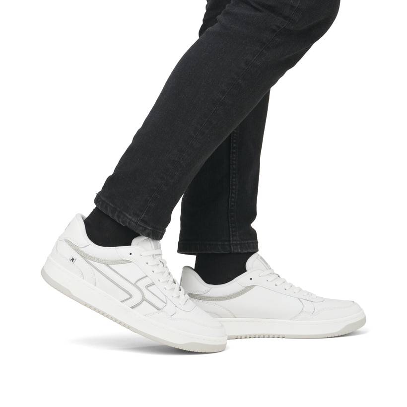 Rieker Artikelnummer U1900-80 Rieker Herren Sneaker Low frostweiß-grau Letzter Tag
