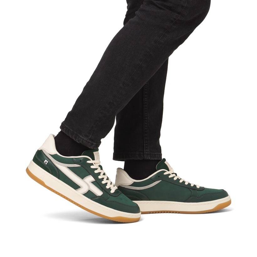 Rieker Artikelnummer U1900-54 Rieker Herren Sneaker Low waldgrün-weiß Bis zu 60% Rabatt